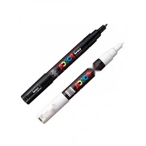 PC-1M Boya Sanatı Markör Kalem Seti - Siyah ve Beyaz