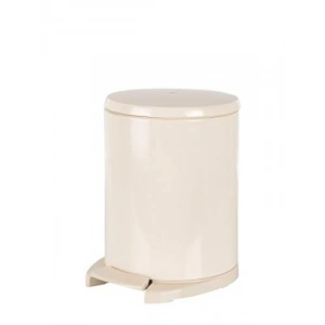 Pedallı Çöp Kovası, 6 Litre Kapasite, Bej Renk