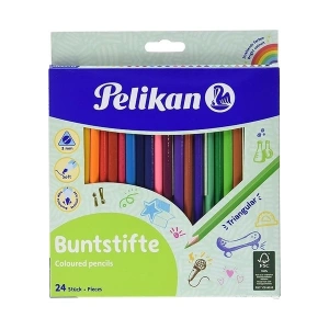Pelikan Kuru Boya Kalemi Üçgen 24 Lü Kutu