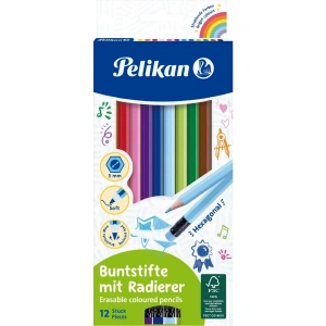 Pelikan Silgili Kuru Boya Kalemi 12LI Kutu
