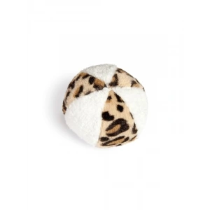 Peluş Desenli Top - 11 cm, Beyaz