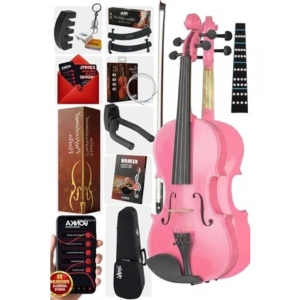 Pembe 3/4 Çocuk Kemanı Seti, 10-13 Yaş Arası