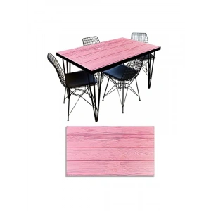 Pembe Ahşap Desenli Masa Kaplama Folyosu