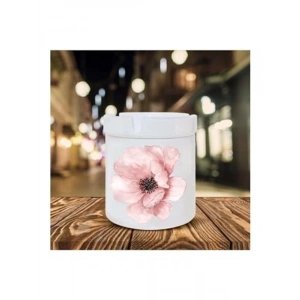 Pembe Çiçek Desenli Seramik Küllük, Şık Tasarım