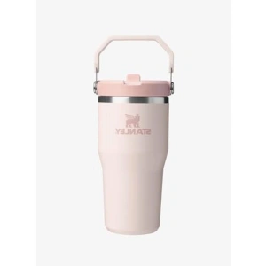 Pembe Kuvars Renkli Pipetli Termos Bardak, 0.60 L Kapasite