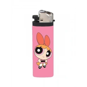 Pembe Powerpuff Girls Temalı Gazlı Çakmak, Eğlenceli Kaplama