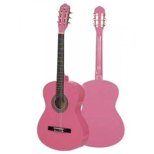 Pembe Renkli Klasik Gitar Seti, Yetişkinler İçin 4/4 Boy