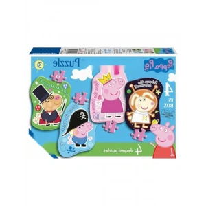 Peppa Pig Temalı Yapboz Seti - 4/6/8/10 Parça Seçenekleri