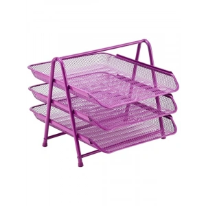 Perfore 3lü Evrak Rafı Seti Mor