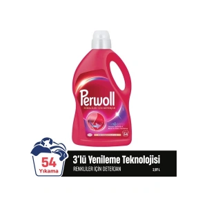 Perwoll Renkliler Hassas Bakım Sıvı Çamaşır Deterjanı 2970 ml (54 Yıkama)