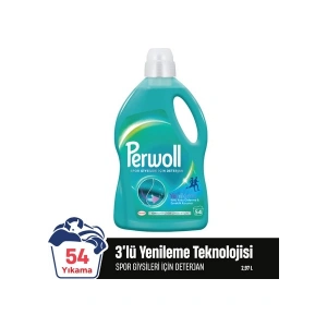 Perwoll Spor Giysiler İçin Hassas Bakım Sıvı Deterjanı 2970 ml (54 Yıkama)