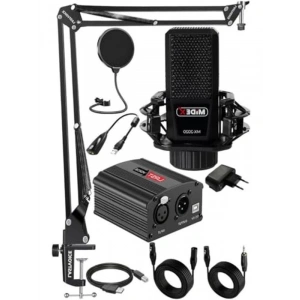 Phantom Power Kondansatör Mikrofon Kayıt Paketi