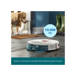 Philips 5000 Serisi Islak Kuru Robot Süpürge, Yüksek Emiş Gücü, Uzun Çalışma Süresi, HomeRun, Lazer Teknolojisi, Beyaz, XU5000/20