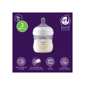 Philips Avent 125ml Doğal Tepkili PP Biberon Antikolik Özellikli Renkli Silikon Malzeme