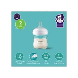 Philips Avent Doğal Tepkili Cam Biberon, 120ml, 0-3 Ay, SCY930/01