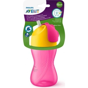 Philips Avent Pipetli Bardak 12 Ay+ 300 ml Pembe-Sarı, SCF798/02