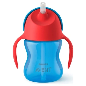 Philips Avent Pipetli Bardak 200 ml Mavi Kırmızı Ergonomik 9+ Ay BPA İçermez SCF796/01