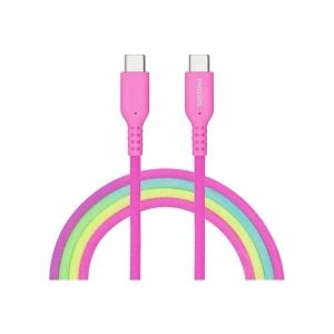 Philips DLC8130C/00 240W Usb-C To Usb-C Pd Hızlı Şarj Kablosu 1m, Pembe