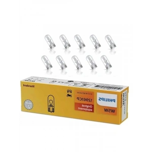 Philips W5W T10 Park Ampulü 12V 5W Standart , 10lu Paket