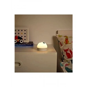 Pil Kumandalı Beyaz Tavşan LED Gece Lambası