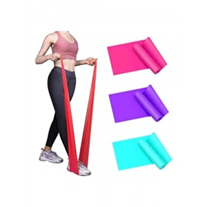Pilates Bandı Seti, 3 Adet Egzersiz Lastiği ile