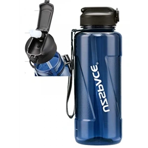 Pipetli Mega Boy Su Matarası - 1500 ml Lacivert