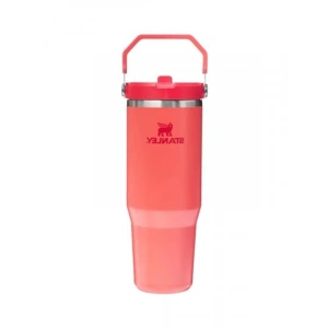 Pipetli Termos Bardak, 0.89 Litre Kapasite, Mercan Renk Seçeneği