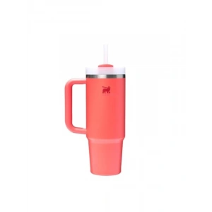 Pipetli Termos Bardak, 0.89 Litre, Mercan Renk