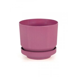 Plastik Tabaklı Saksı - 6 Litre (Fuşyası)