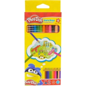 Play-Doh 12 Renk Boya Kalemi Tam Boy Play-Ku001