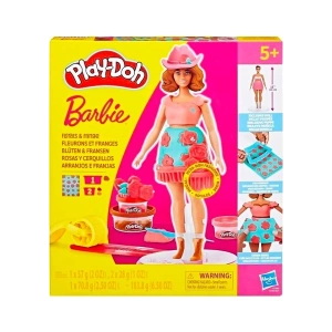 Play Doh Barbie Çiçekli ve Püsküllü Oyun Hamuru Seti G1360
