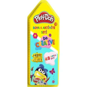 Play-Doh Kırtasiye Seti 48 Parça Renkli Boyalar ve Aksesuarlar ile Çocuklar İçin
