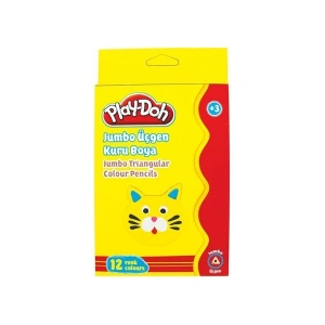 Play-Doh Ku008 12 Renk Jumbo Üçgen Kuru Boya
