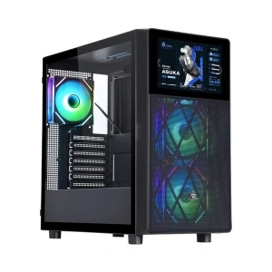 PowerBoost PB-P4367BB USB 3.0, ATX LCD Mesh Panel, ARGB Fan, Siyah Kasa (PSU Yok) (JBST-PBP4367BB)