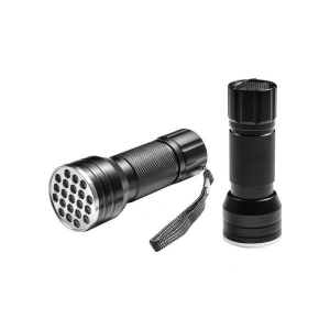 Powermaster PM-6351 Uv Işınlı 21 Ledli 10 cm Metal Kasa Pilli El Feneri