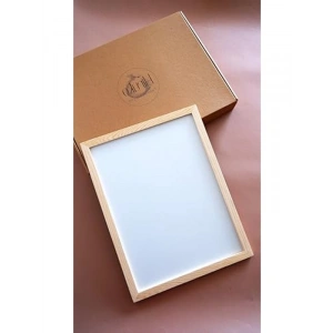 Premium Kalite 21x30 cm (A4) Ahşap Çerçeve, Siyah ve Beyaz