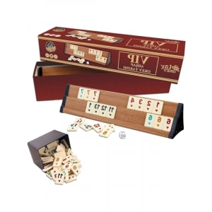 Premium Okey Ahşap Set, Melamin Taşlarla