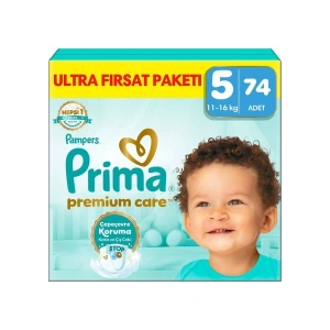 Prima Aktif Bebek Bebek Ultra Fırsat Paketi 5 Numara 74 Adet Bez