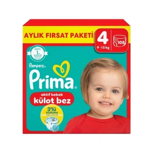 Prima Külot Bebek Bezi 4 Beden 108 Adet
