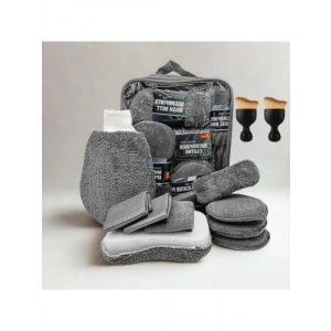 Profesyonel 11 Parça Mikrofiber Araç Yıkama Seti - Fırça ve Bez Seti