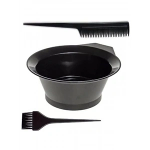 Profesyonel 3lü Saç Boyama Seti - Fırça, Tarak ve Boya Kabı