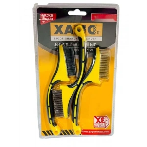 Profesyonel Metal Tel Fırça Seti - 3 Parça