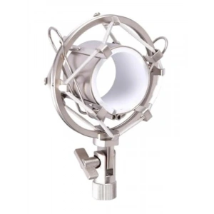Profesyonel Stüdyo Mikrofonu için Metal Shock Mount - Gri