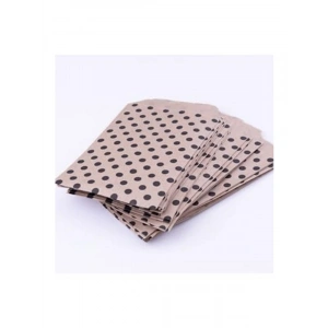 Puantiyeli Kese Kağıdı, Kraft Üzeri Siyah 11x20 Boyutunda