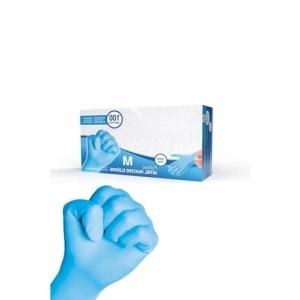 Pudrasız Mavi Nitril Eldiven (M) - 100lü Paket