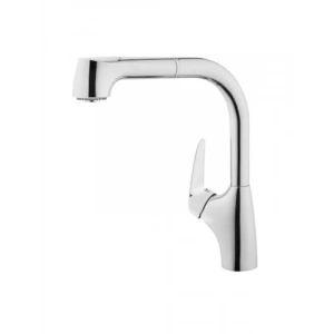 Pull-Out Eviye Bataryası, El Duşlu Krom Renkli Model