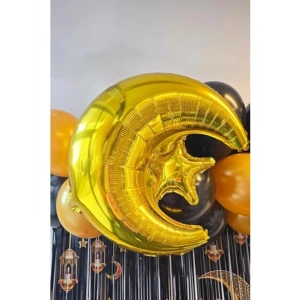 Ramazan Temalı Ay Yıldız Folyo Balon