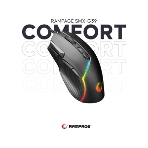 Rampage SMX-G39 COMFORT 8 Makro+Extra Atış Tuşlu( Drag Click ) 12800dpi RGB Ledli Gaming Oyuncu Mouse