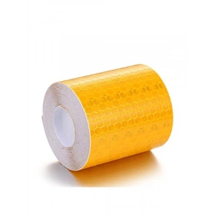 Reflektörlü Fosforlu İkaz Bandı 5 Metre Sarı