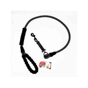 Reflektörlü Köpek Uzatma Tasması 14mm x 120cm - Siyah